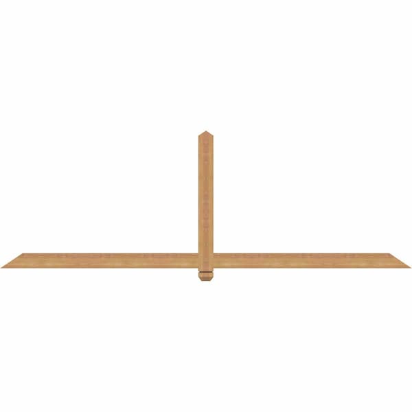 Ekena Millwork Eugene Smooth Timber Gable Bracket, Western Red Cedar, 96"W x 32"H x 1 1/2"D x 3 1/2"F, 8/12 Pitch GBW096X32X0204EUG00SWR - main